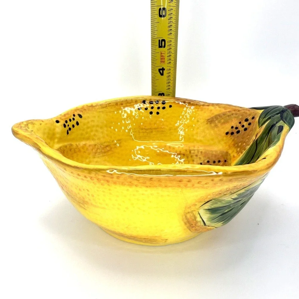 Vintage Pier 1 Lemon Shaped Figural Bowl Soup Cereal‎ Orchard